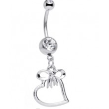Navelpiercing Heart and Bow